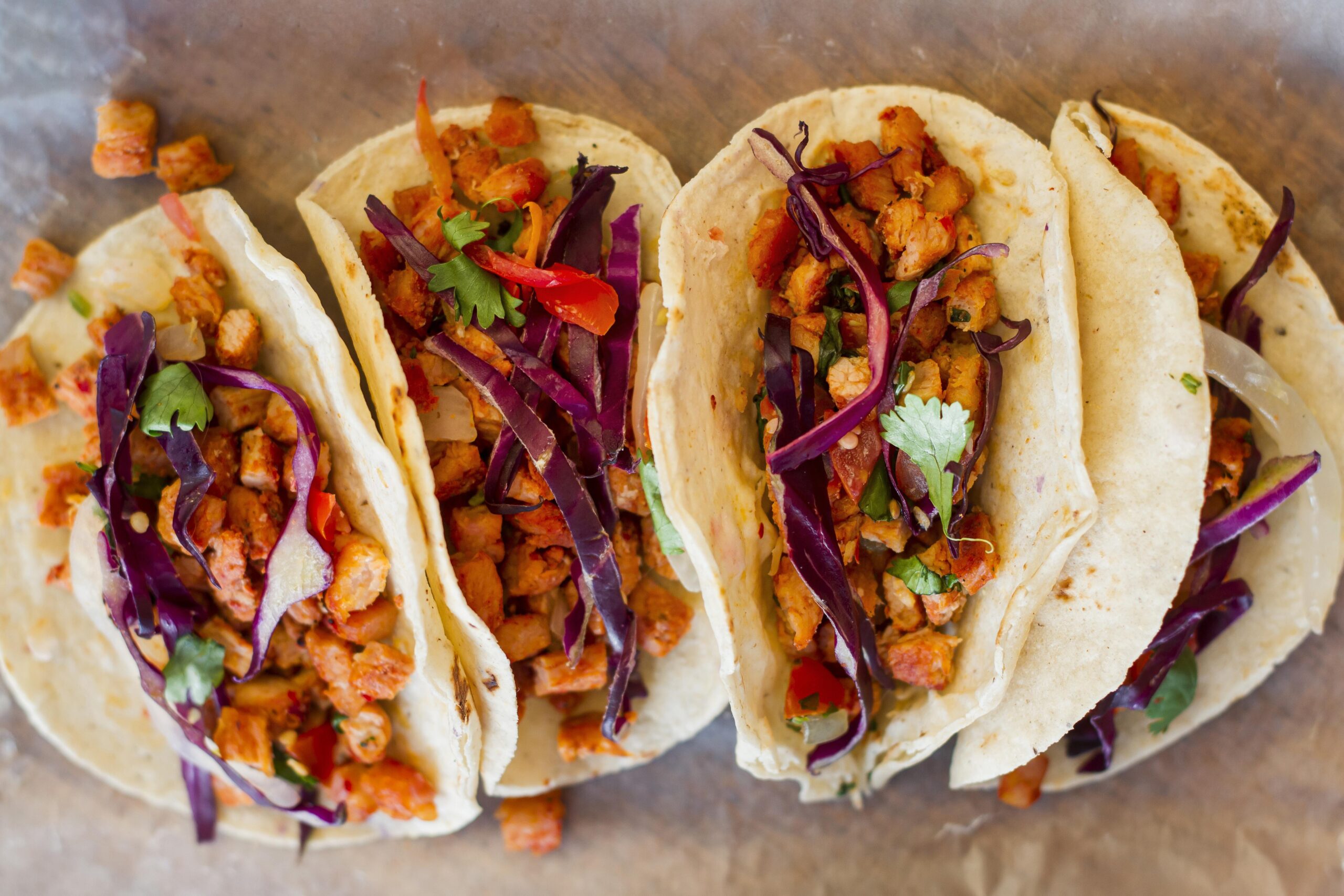 Smashed Black Bean & Roasted Sweet Potato Tacos